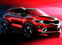 У нового кроссовера KIA Sonet показали салон