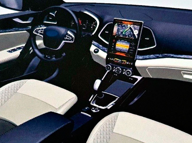 Возможный вариант интерьера Lada Vesta FL