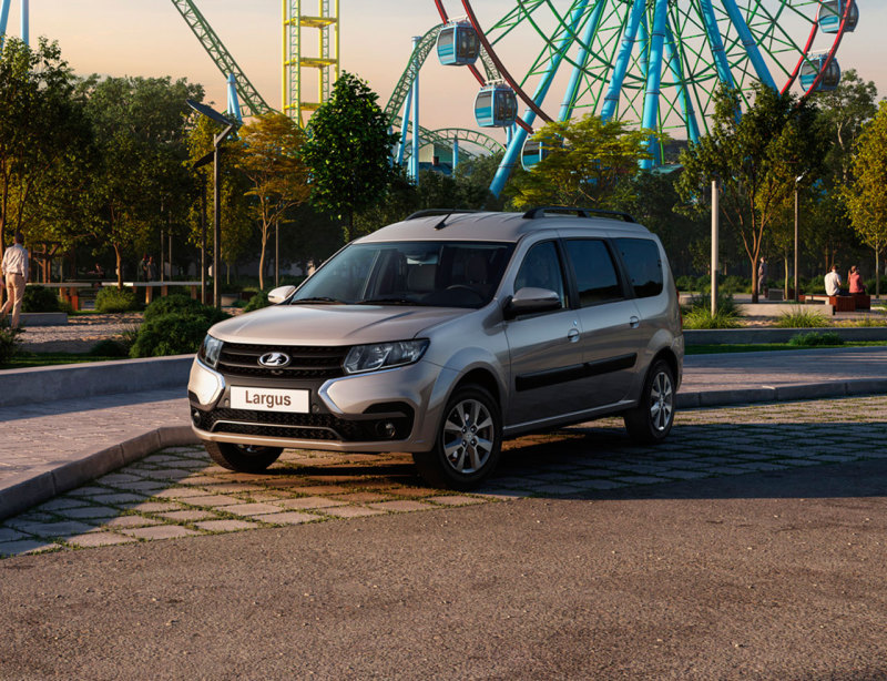 Универсал Lada Largus FL на заводском изображении