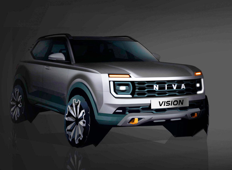 Дизайнерский эскиз Lada Niva Vision