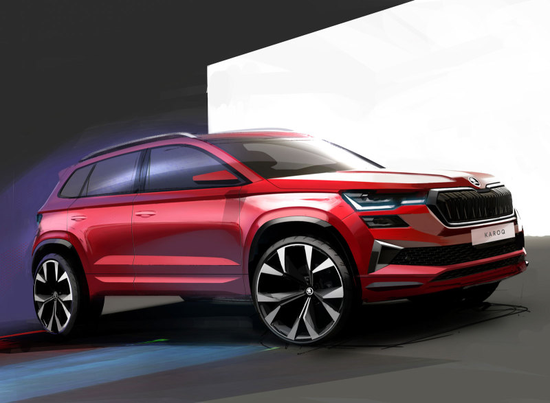 Обновлённый Skoda Karoq показали на официальных изображениях