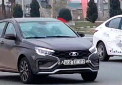 Обновлённый седан Lada Vesta Cross NG заметили на дорогах