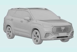 7-местный кроссовер Geely Haoyue L запатентовали в России